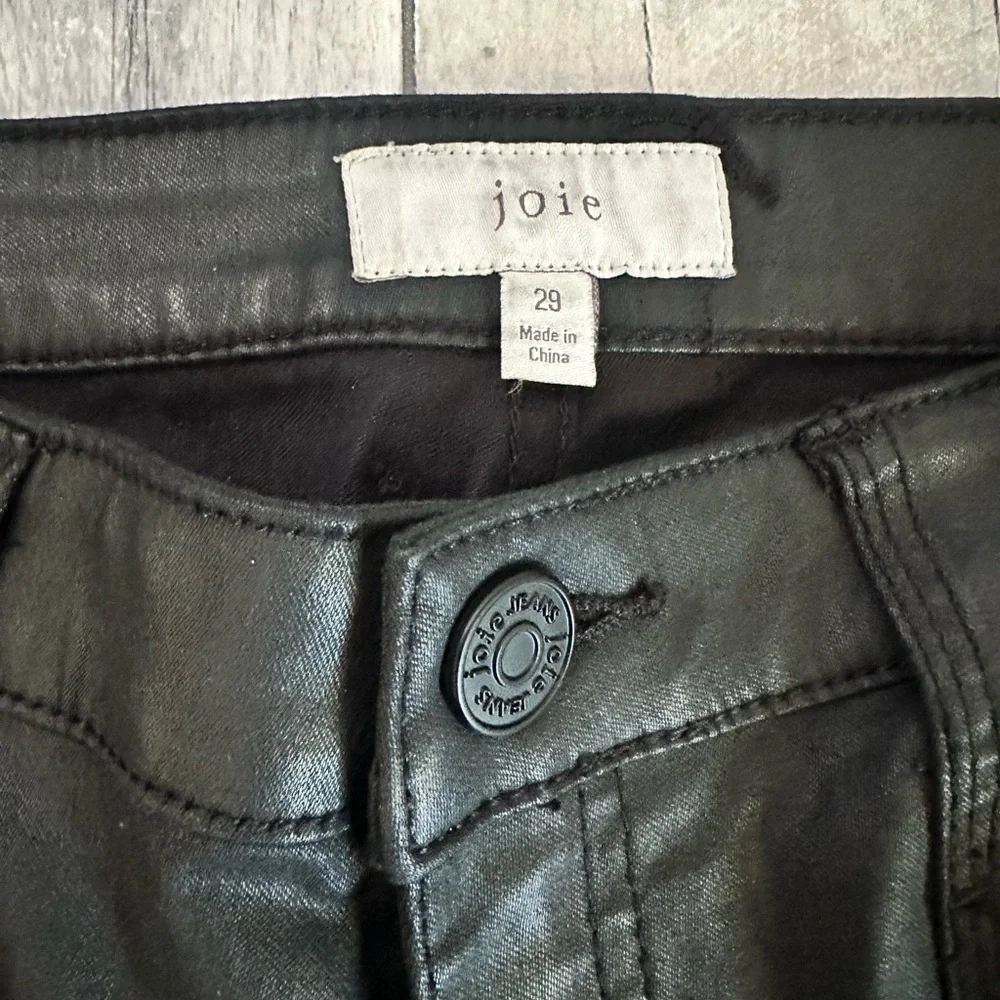 Anthropologie Joie | Sexy Coated Faux Leather Denim | High Rise ! Cargo … - Picture 5 of 10